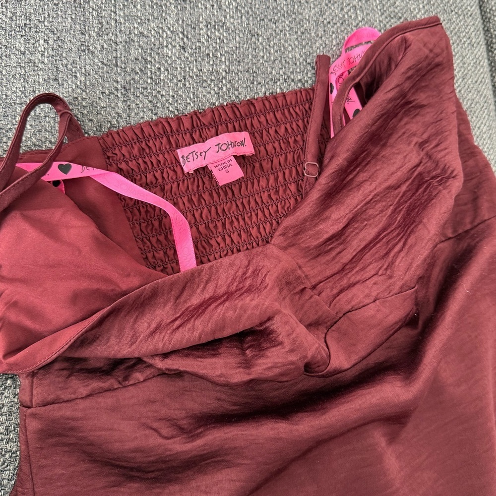 Betsey Johnson Burgundy Midi Dress - Picture 7 of 9